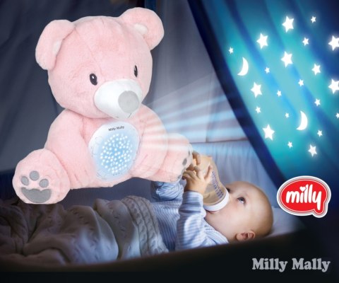 Milly Mally Zabawka pluszowa z Projektorem Szumiś Milly Bear Pink Milly Mally Zabawka pluszowa z Projektorem Szumiś Milly Bear Pink