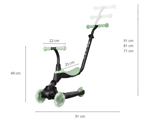 Qplay Hulajnoga Sema Evo 3w1 Green