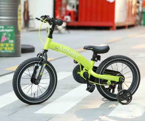 Qplay Rowerek Dziecięcy - Rowerek Biegowy Miniby 14 cali Green