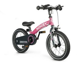 Qplay Rowerek Dziecięcy - Rowerek Biegowy Miniby 14 cali Rosa