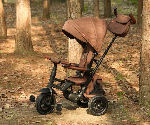 Qplay Rowerek Trójkołowy Rito Deluxe Rubber Brown