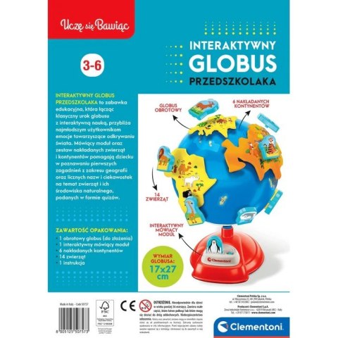 Clementoni Interaktywny globus przedszkolaka 50757 Clementoni Interaktywny globus przedszkolaka 50757