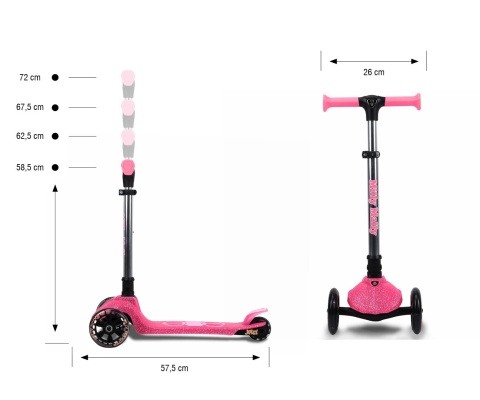 Hulajnoga balansowa Scooter Jelly Pink Milly Mally Hulajnoga balansowa Scooter Jelly Pink Milly Mally
