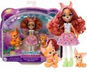 Mattel Enchantimals HNT60 Zestaw Lalka Fennec Fox i Rodzina Lisków