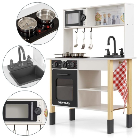 Milly Mally Drewniana kuchnia Astrid Black