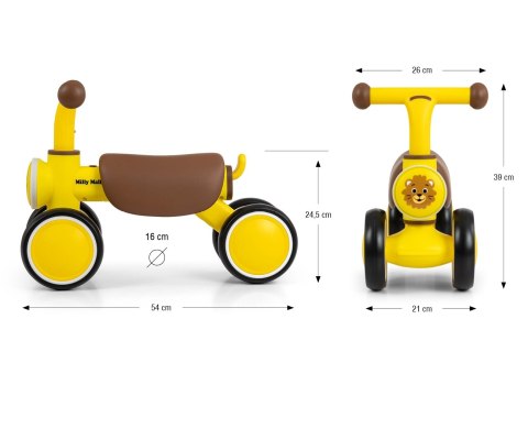 Jeździk dla dzieci York Yellow Milly Mally