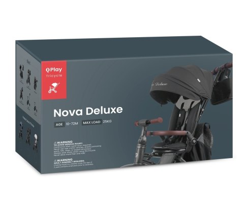 Qplay Rowerek Trójkołowy Nova Deluxe Grey