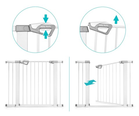 Milly Mally Bramka zabezpieczająca Barierka na schody z rozszerzeniami Guardy 104