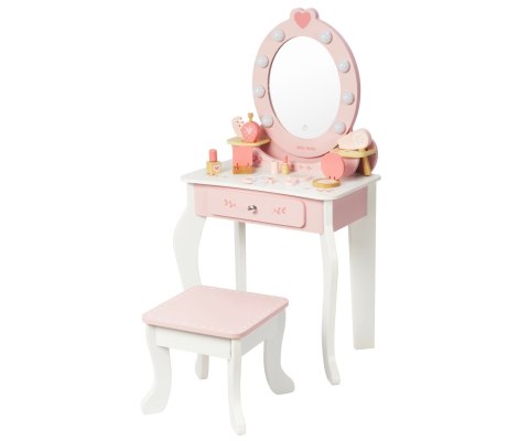 Toaletka z akcesoriami i światłami LED dla dzieci Elly Pink Milly Mally