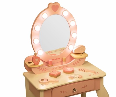 Toaletka z akcesoriami i światłami LED dla dzieci Elly Pink Milly Mally