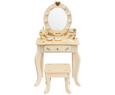 Toaletka z akcesoriami i światłami LED dla dzieci Elly Natural Milly Mally