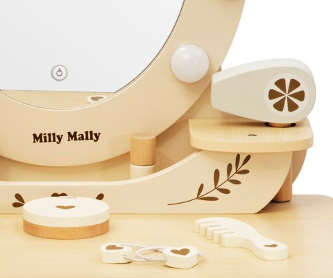 Toaletka z akcesoriami i światłami LED dla dzieci Elly Natural Milly Mally