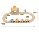 Viga 44257N PolarB Drewniana kolejka z torami i stacją
