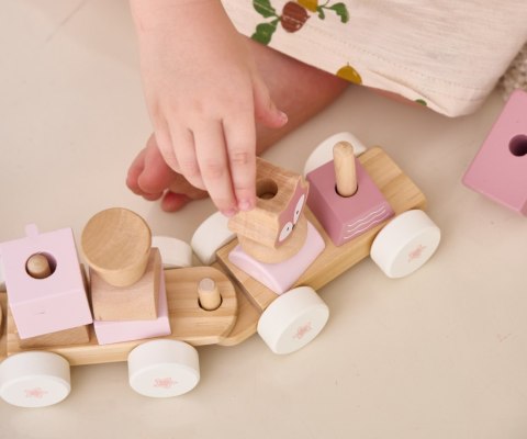 Viga 44269 PolarB Drewniany pociąg z elementami do układania