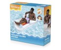 Bestway 43028 Dmuchany materac plażowy z oparciem i podłokietnikami Bialy 1.61m x 84cm