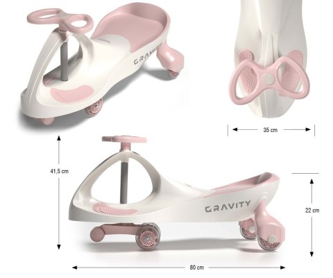 Jeździk Grawitacyjny Gravity Cream Pink Milly Mally