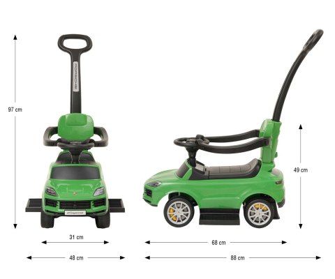 Milly Mally Pojazd z rączką Porsche Cayenne Green