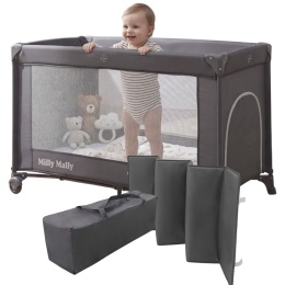 Milly Mally Łóżeczko turystyczne Mirage Dark Grey