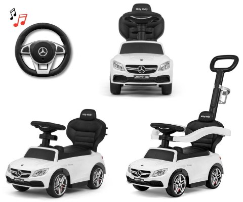 Milly Mally Pojazd z rączką MERCEDES-AMG C63 Coupe White Milly Mally Milly Mally Pojazd z rączką MERCEDES-AMG C63 Coupe White Milly Mally