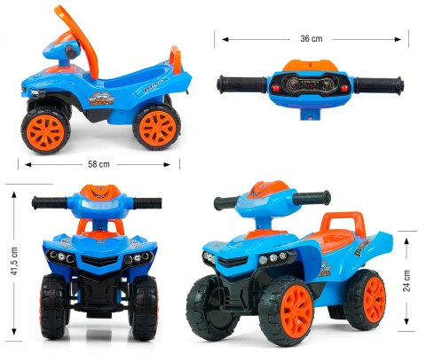 Jeździk dla dzieci Monster Blue Milly Mally Jeździk dla dzieci Monster Blue Milly Mally
