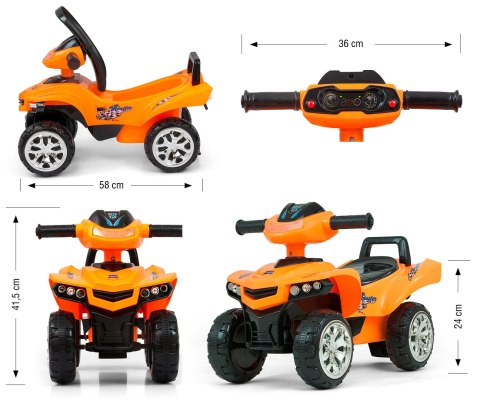 Jeździk dla dzieci Monster Orange Milly Mally Jeździk dla dzieci Monster Orange Milly Mally