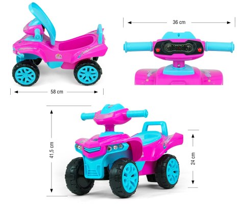 Jeździk dla dzieci Monster Pink Milly Mally Jeździk dla dzieci Monster Pink Milly Mally