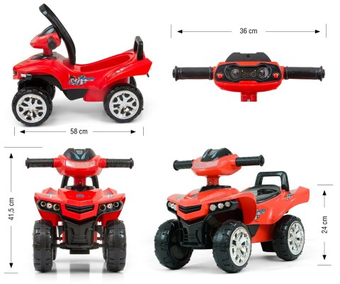 Jeździk dla dzieci Monster Red Milly Mally Jeździk dla dzieci Monster Red Milly Mally