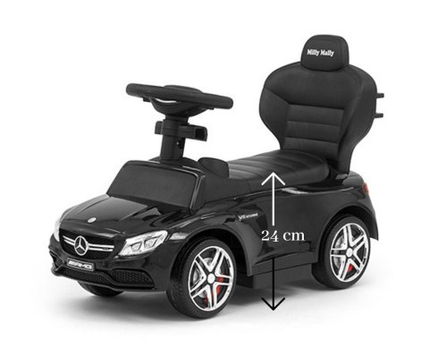 Pojazd z rączką MERCEDES-AMG C63 Coupe Black Milly Mally Pojazd z rączką MERCEDES-AMG C63 Coupe Black Milly Mally