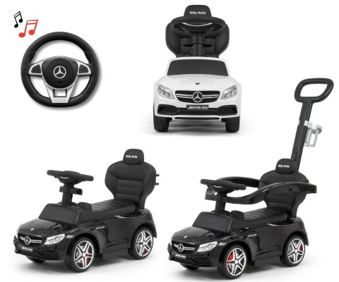 Pojazd z rączką MERCEDES-AMG C63 Coupe Black Milly Mally Pojazd z rączką MERCEDES-AMG C63 Coupe Black Milly Mally