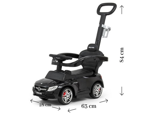 Pojazd z rączką MERCEDES-AMG C63 Coupe Black Milly Mally Pojazd z rączką MERCEDES-AMG C63 Coupe Black Milly Mally
