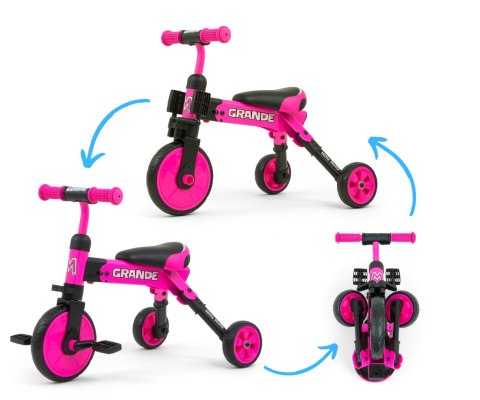 Rowerek 2w1 Grande Pink Milly Mally Rowerek 2w1 Grande Pink Milly Mally
