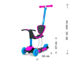Hulajnoga trójkołowa Scooter Little Star Pink-Blue Milly Mally