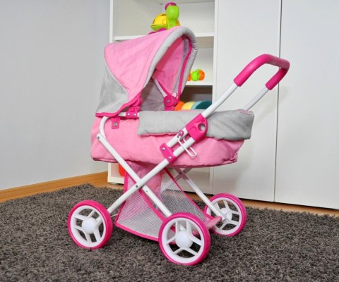 Wózek dla lalek Alice Prestige Pink Milly Mally Wózek dla lalek Alice Prestige Pink Milly Mally