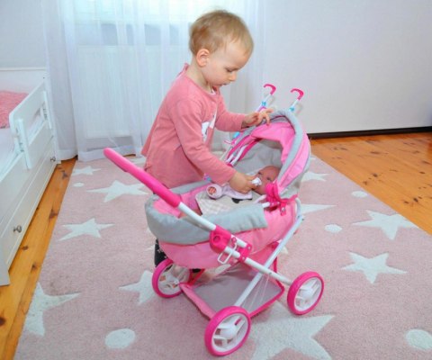Wózek dla lalek Alice Prestige Pink Milly Mally Wózek dla lalek Alice Prestige Pink Milly Mally