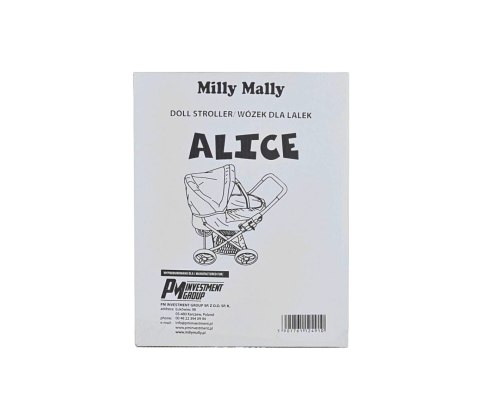 Wózek dla lalek Alice Prestige Pink Milly Mally Wózek dla lalek Alice Prestige Pink Milly Mally