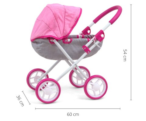 Wózek dla lalek Dori Prestige Pink Milly Mally Wózek dla lalek Dori Prestige Pink Milly Mally