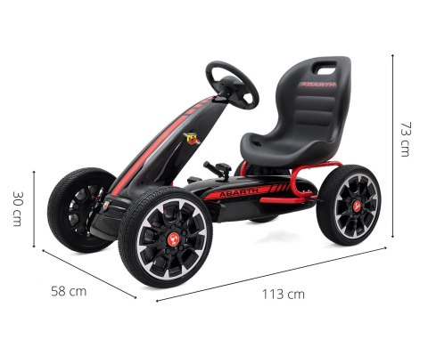 Gokart na pedały Abarth Black Milly Mally Gokart na pedały Abarth Black Milly Mally