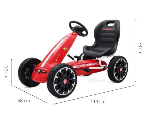 Gokart na pedały Abarth Red Milly Mally Gokart na pedały Abarth Red Milly Mally