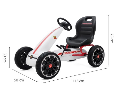 Gokart na pedały Abarth White Milly Mally Gokart na pedały Abarth White Milly Mally