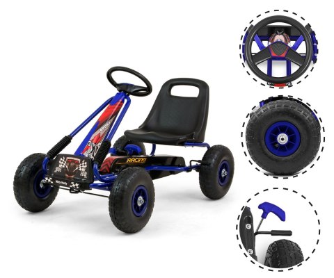 Gokart na pedały Thor Blue Milly Mally Gokart na pedały Thor Blue Milly Mally