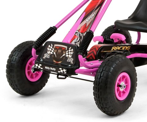 Gokart na pedały Thor Pink Milly Mally Gokart na pedały Thor Pink Milly Mally