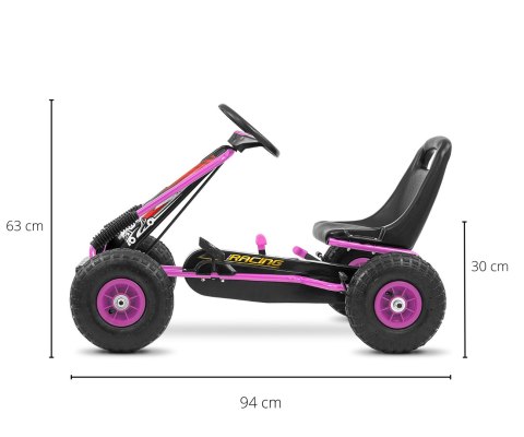Gokart na pedały Thor Pink Milly Mally Gokart na pedały Thor Pink Milly Mally