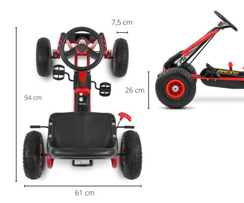 Gokart na pedały Thor Red Milly Mally Gokart na pedały Thor Red Milly Mally
