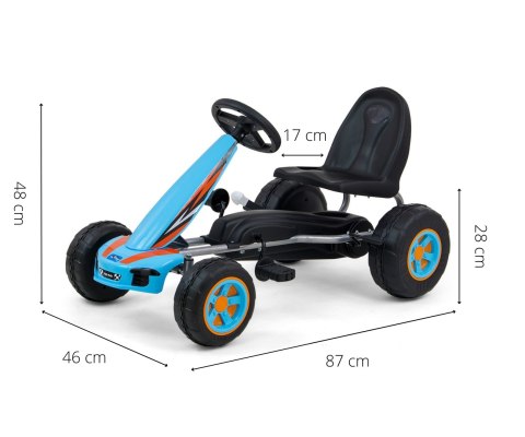 Gokart na pedały Viper Blue Milly Mally Gokart na pedały Viper Blue Milly Mally