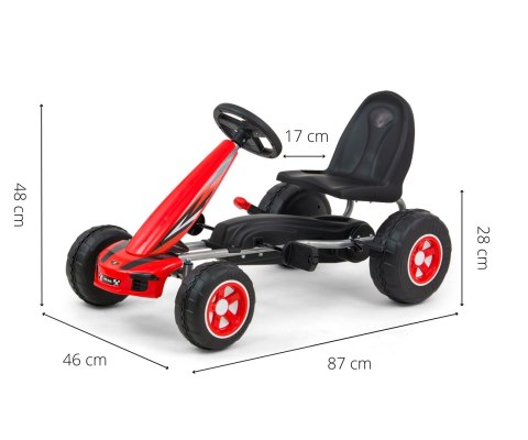 Gokart na pedały Viper Red Milly Mally Gokart na pedały Viper Red Milly Mally