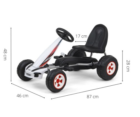 Gokart na pedały Viper White Milly Mally Gokart na pedały Viper White Milly Mally