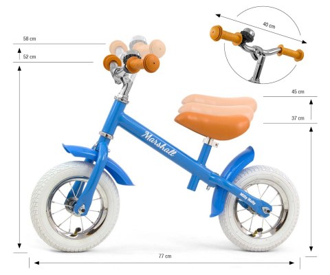 Rowerek Biegowy Marshall Air Blue Milly Mally Rowerek Biegowy Marshall Air Blue Milly Mally
