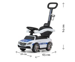 Pojazd z rączką MERCEDES-AMG C63 Coupe Police Milly Mally