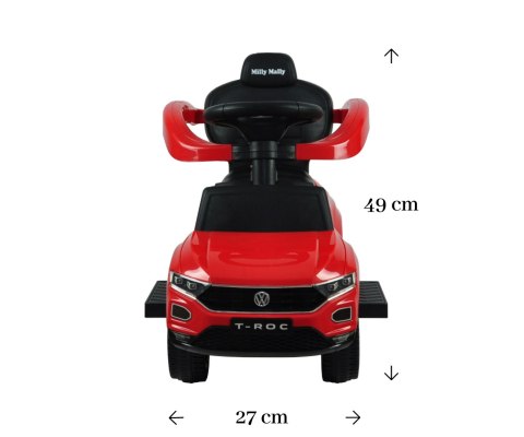 Pojazd z rączką VOLKSWAGEN T-ROC Red Milly Mally Pojazd z rączką VOLKSWAGEN T-ROC Red Milly Mally