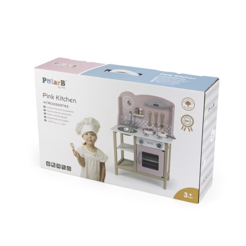 Viga 44046 PolarB Kuchnia z akcesoriami silver-pink Viga 44046 PolarB Kuchnia z akcesoriami silver-pink